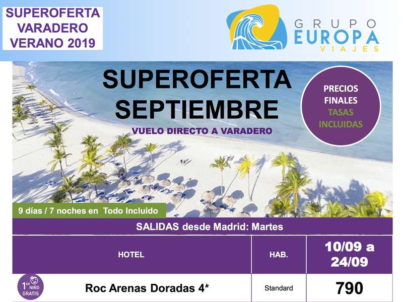 SUPEROFERTA VARADERO SEPTIEMBRE