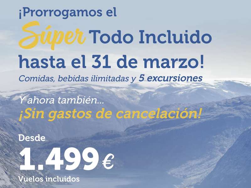 Súper Todo Incluido  en tu crucero por el norte de Europa!